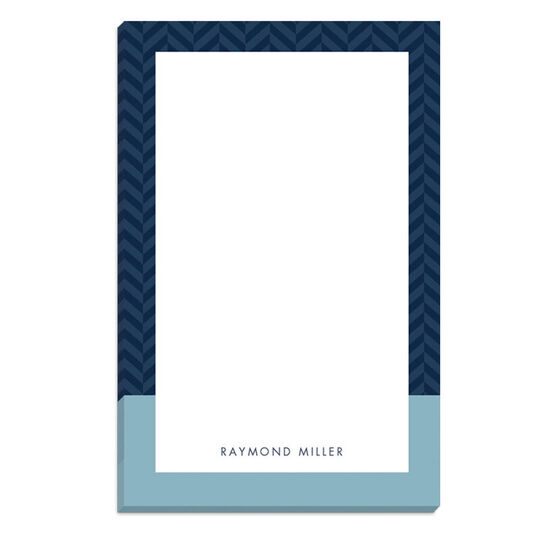 Blue and Navy Herringbone Notepads